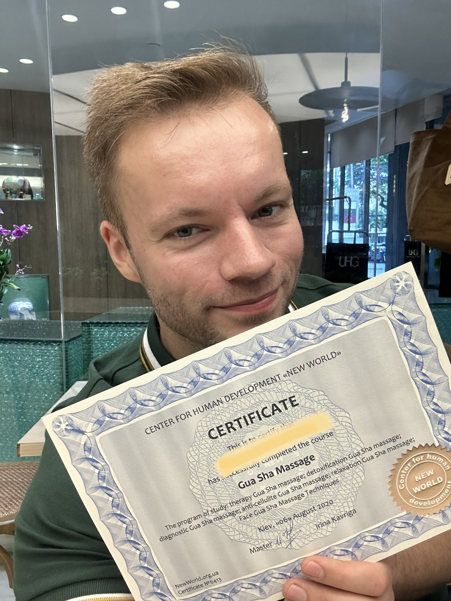 educational certificate alex healing