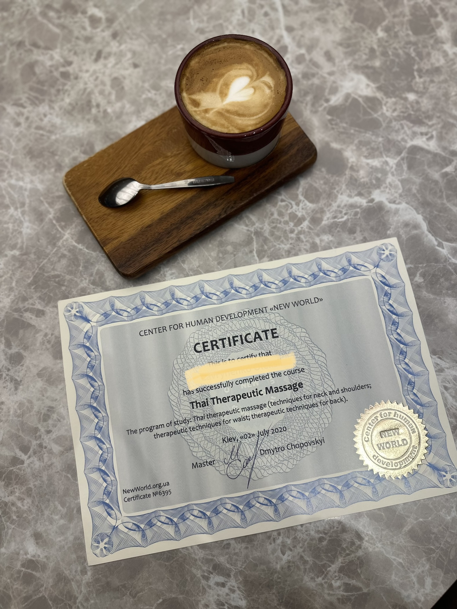 educational certificate alex healing