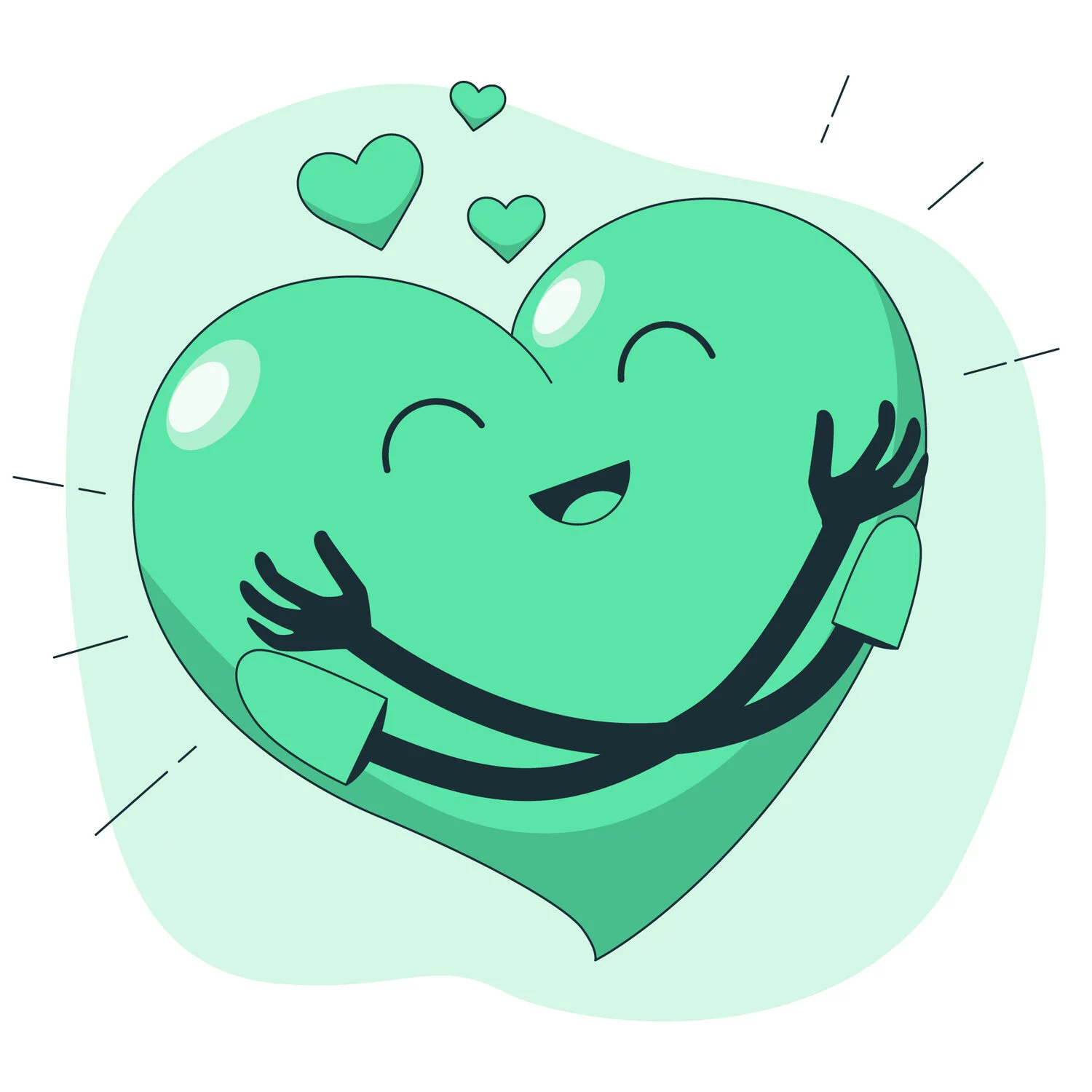 Heart full of love in relationship.